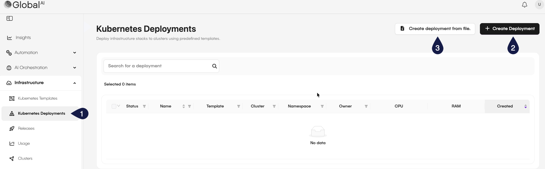 Deploy Application Button